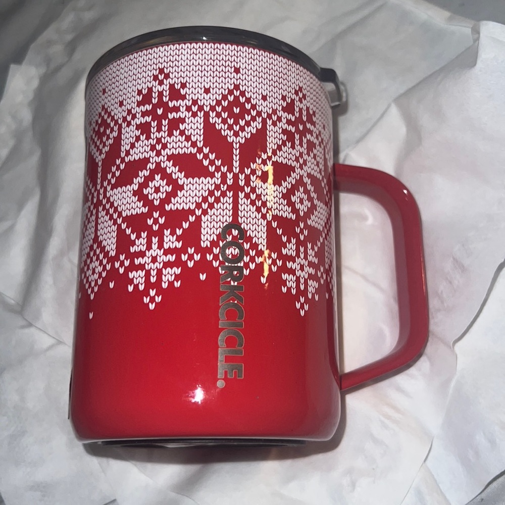 Corkcicle Christmas Sweater MUG Triple Insulated Collectible Perfect Condition